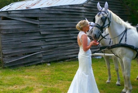 Beautiful bride at Spring Farm
